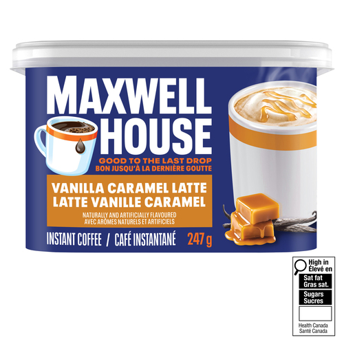 Maxwell House Instant Coffee Mix Vanilla Caramel Latte