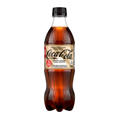 Buy Coca-Cola Zero Sugar Soda Holiday Creamy Vanilla 500 ml