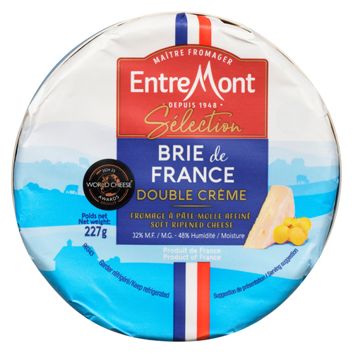 Entremont Sélection Soft Ripened Cheese Brie De France Double Cream