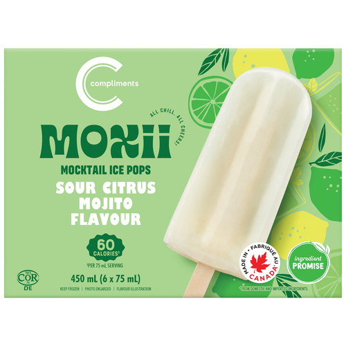 Compliments Moxii Mocktail Ice Pops Sour Citrus Mojito