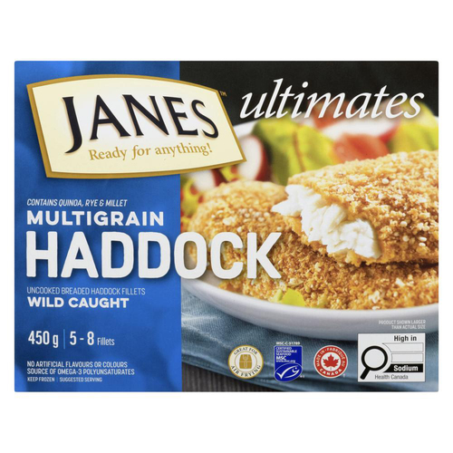 Janes Frozen Haddock Multigrain Breaded