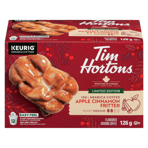 Tim Hortons Coffee Pods Medium Roast Apple Cinnamon Fritter