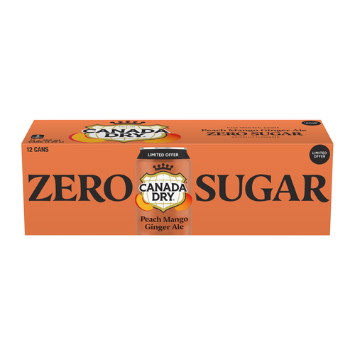 Buy Canada Dry Zero Sugar Ginger Ale Peach Mango 12 x 355 ml (cans