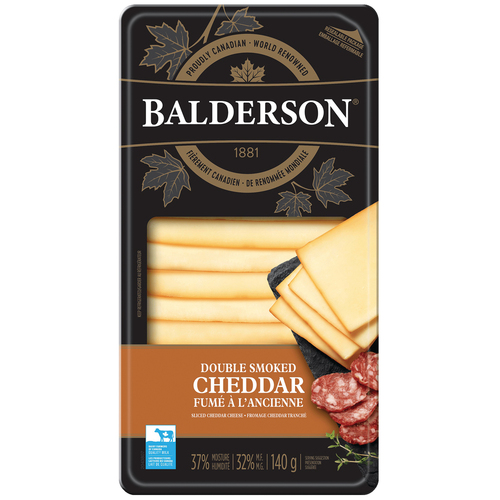Balderson Sliced Cheddar Cheese Double Smoked