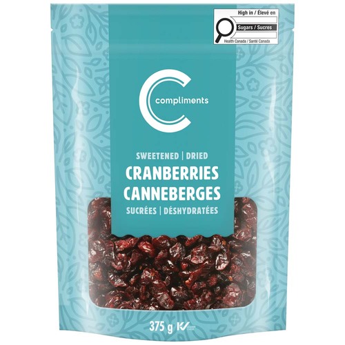 Achetez Compliments Canneberges séchées sucrées 375 g | IGA