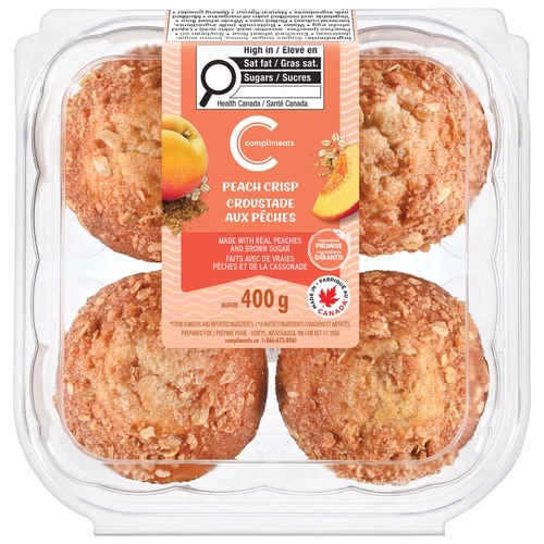 Compliments Peach Crisp Muffins