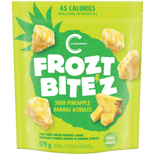 Compliments Frozt Bite'z Frozen Candy-Coated Mango Chunks