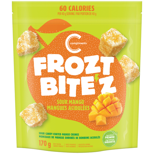 Compliments Frozt Bite'z Frozen Candy-Coated Mango Chunks