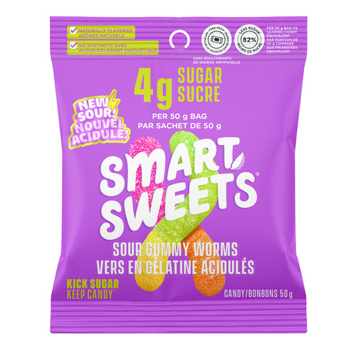 SmartSweets Candy Gummy Worms Sour