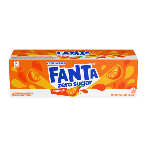 Fanta Zero Sugar Sparkling Beverage Orange