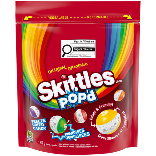 SKITTLES POP'D, Original Freeze Dried Candy Bag