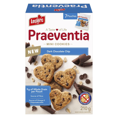Buy Leclerc Praeventia Mini Cookies Dark Chocolate Chip 210 g | IGA