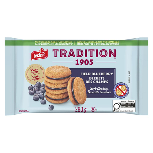 Leclerc Tradition Soft Cookies Field Blueberries 280 g