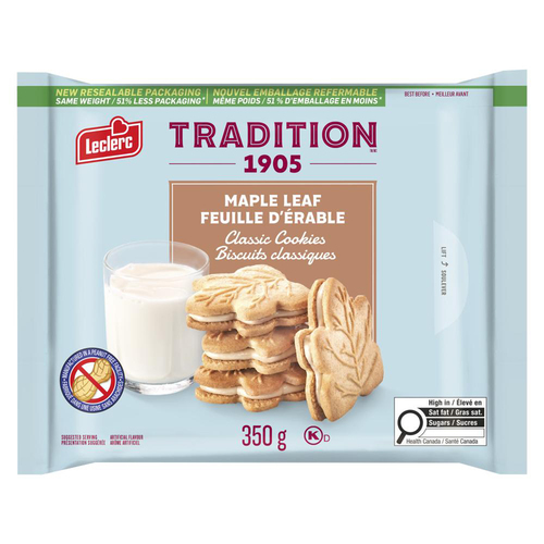 Leclerc Traditional Cookies Maple Leaf 350 g