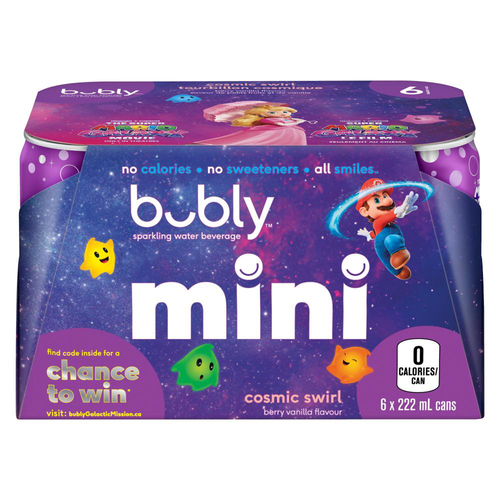 Bubly Mini Cosmic Swirl Sparkling Water