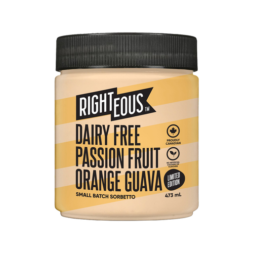 Buy Righteous Gelato Passion Fruit Orange Guava Sorbetto 473 ml