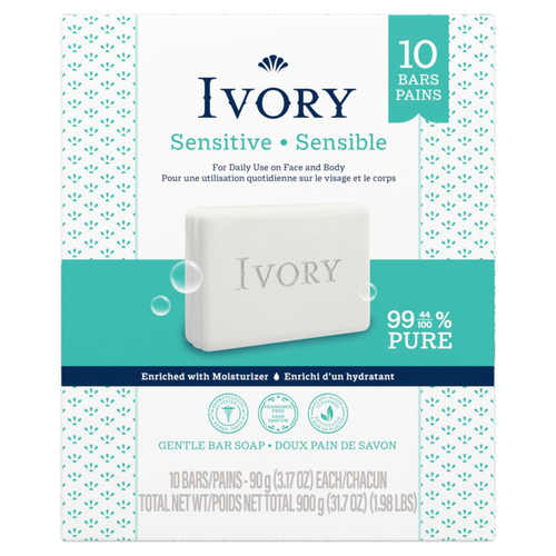 Buy Ivory Soap Bar Sensitive 12 x 90 g | Sobeys Inc.