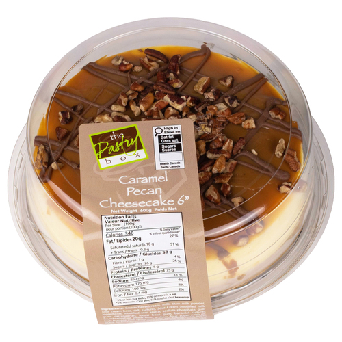 The Pastry Box Frozen Cheesecake 6-Inch Caramel Pecan