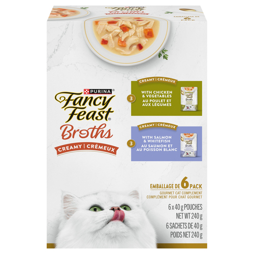 Fancy Feast Broths Wet Cat Food Creamy Collection Variety Pack
