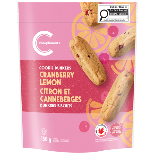 Compliments Cookie Dunkers Lemon Cranberry
