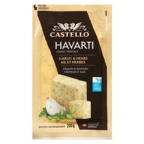 Castello Havarti Cheese Garlic & Herbs