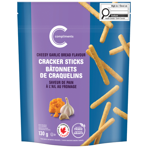 Compliments Cracker Sticks Cheesy Garlic Bread