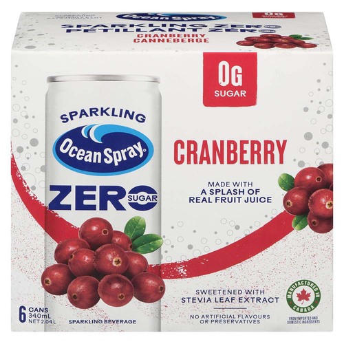 Ocean Spray Sparking Cranberry Zero Sugar Juice