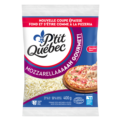 Buy P'Tit Quebec Gourmet Shredded Cheese Mozzarella Pizza 400 g | IGA