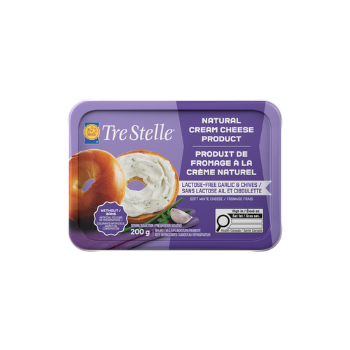Buy Tre Stelle Lactose-Free Cream Cheese Garlic and Chives 200 g | IGA