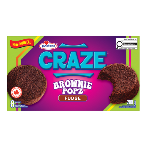 Buy Hostess Craze Snack Cake Brownie Popz Fudge 200 g | IGA
