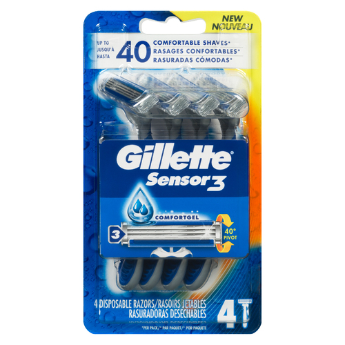 Buy Gillette Sensor3 Disposable Razor 4 Razors | Sobeys Inc.