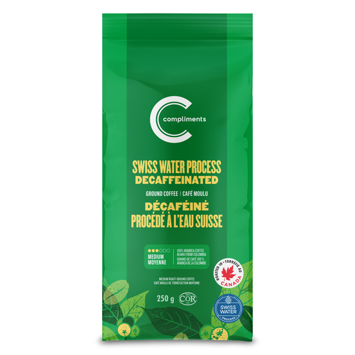 Buy Compliments Ground Coffee Decaffeinated Swiss Water Process 250 g ...