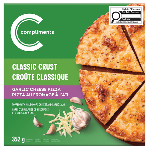 Compliments Frozen Pizza Classic Crust Garlic Cheese
