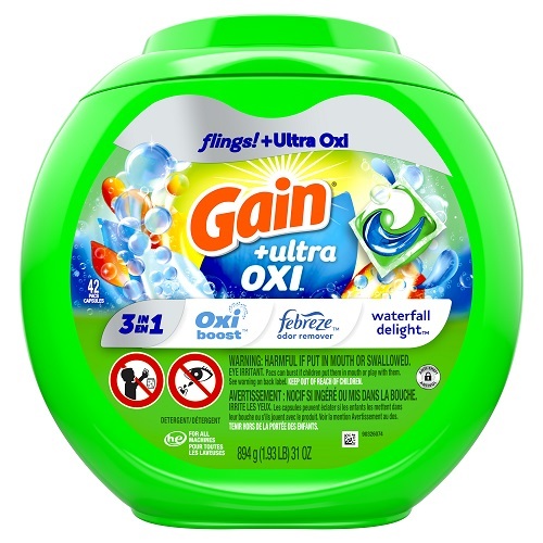 Gain Laundry Detergent Pacs Waterfall Delight