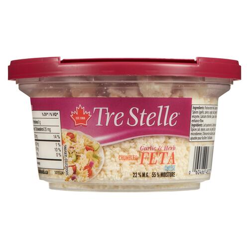 Tre Stelle Cheese Feta Crumbled With Herb & Garlic