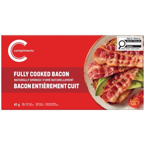 Compliments Fully Cooked Naturally Smoked Bacon