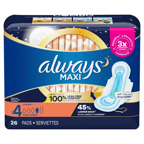 Always Always Pads With Wings Thick Over Night