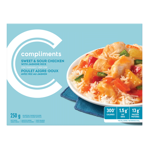 Compliments Balance Frozen Entree Sweet & Sour Chicken With Jasmine Rice