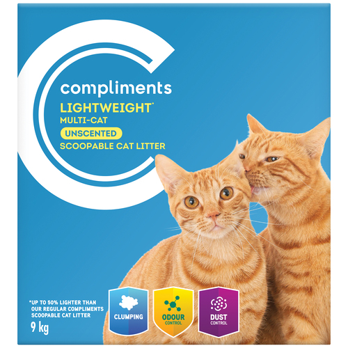 Buy Compliments Cat Litter Lightweight Multi-Cat Unscented kg
