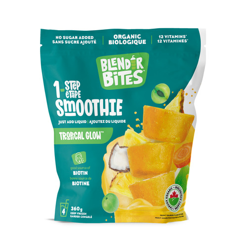 Blender Bites Organic Frozen Smoothie Tropical Glow