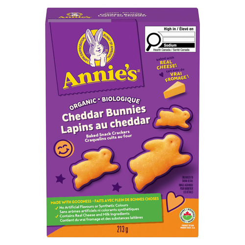 Annie's Organic Baked Snack Crackers Cheddar Bunnies