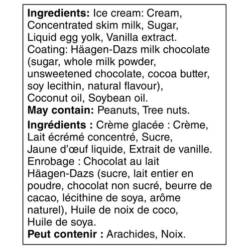 Buy Häagen-Dazs Ice Cream Bars Vanilla Milk 3 x 88 ml | Thrifty Foods