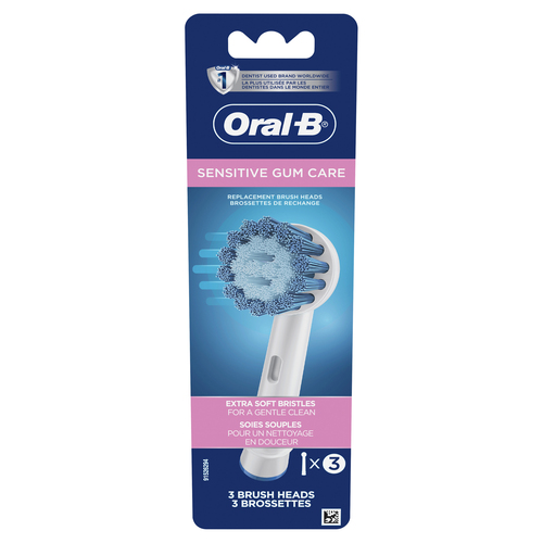 Oral-B Sensitive Gum Care Electric Toothbrush Replace Brush Head 3 Pack