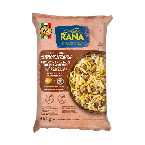 Rana Fettuccine Mushroom Sauce With Mild Italian Sausage