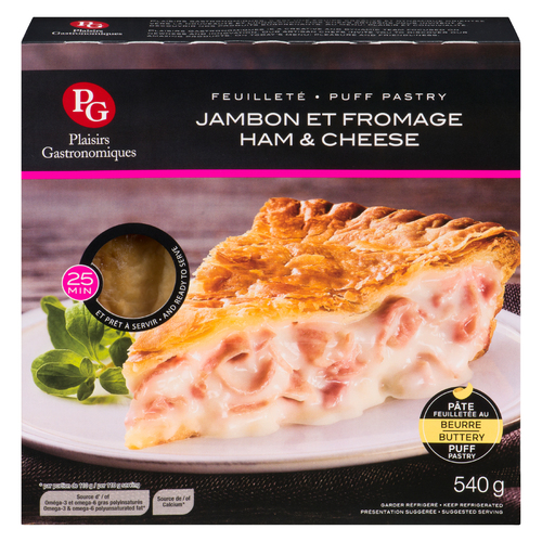 Buy Plaisirs Gastronomiques Puff Pastry Ham And Cheese 540 g | IGA