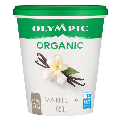 Buy Olympic Organic 3% Yogurt Vanilla 650 g | Thrifty Foods