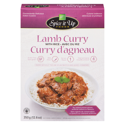 Spice It Up Foods Lamb Curry With Rice