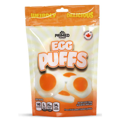 Buy Primed Warrior Egg Puffs Freeze-Dried Candy 100 g | Sobeys Inc.