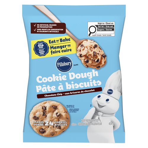 Pillsbury Cookie Dough Chocolate Chip 24 Cookies 454 g