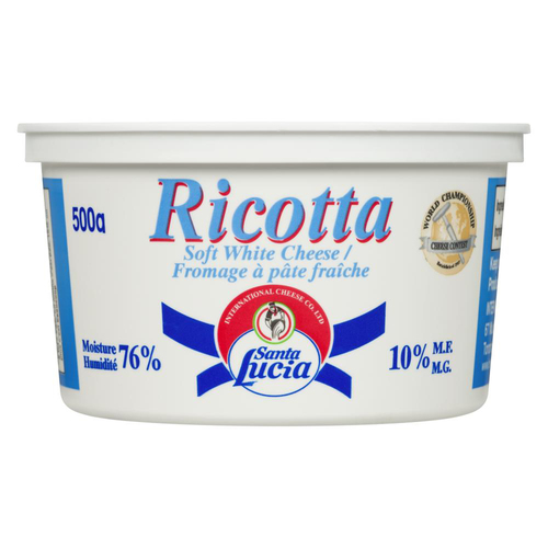 Buy Santa Lucia 10% Soft White Cheese Ricotta 500 g | Foodland